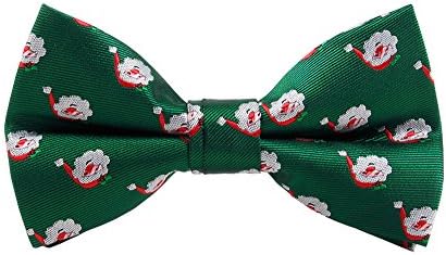 Men's Christmas Bow Ties Snowman and Snowflakes Pattern Pre-tied BowTie
