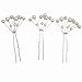 Fani 6pcs Pearl Hair Pins Clips Decorative Jewelry Flower Hairpins Accessories for Women Bridal Wedding