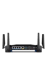 Linksys WRT AC1900 Dual Band+   Router inalámbrico Wi Fi con puertos Gigabit y USB 3.0 y eSATA, Wi Fi inteligente habilitado para controlar su red desde cualquier lugar (WRT1900AC)