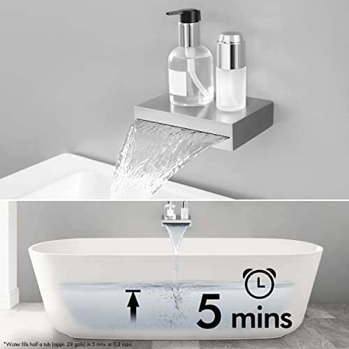 KES Bathtub Shower Faucet Set with Waterfall Tub Spout Shower System 3