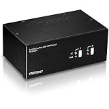 TRENDnet 2-Port Dual Monitor DisplayPort KVM Switch with Audio, TK-240DP, 2-Port USB 2.0 Hub, 4K UHD Resolutions Up to 3840 x 2160, Connect Two DisplayPort Monitors, Dual Monitor 2 Port KVM Switch