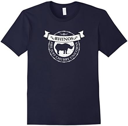 Mens Rhinos Are Just Chubby Unicorns T Shirt, Funny Saying Shirts 2XL Navy