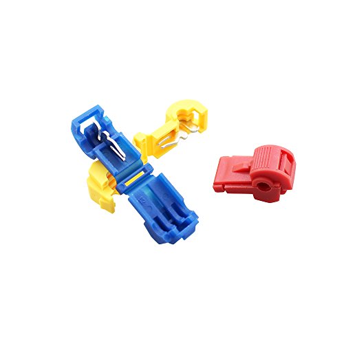 120 PCS T-Tap Wire Electrical Splice Connectors, SIM&NAT Nylon Fully Insulated Male Spade Quick Disconnects Assortment