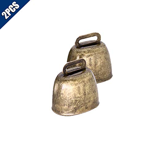 KOOBOOK 2Pcs Cow Horse Sheep Grazing Copper Bells Cattle Farm Animal Copper Loud Bronze Bell