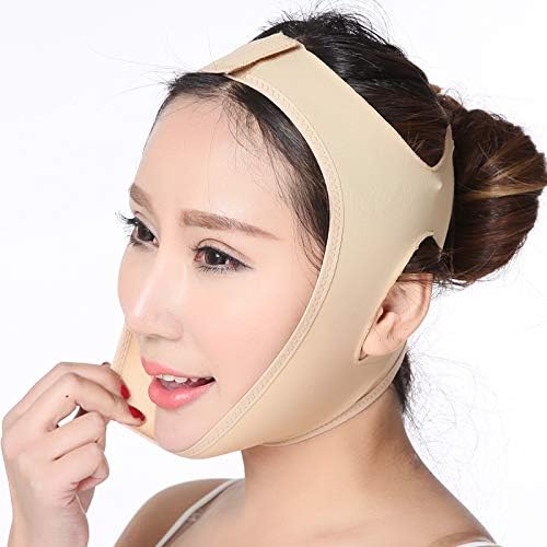 Face Lifting Slimming Belt, Facial Cheek V Shape Lift Up Thin Mask Strap Face Line Smooth Breathable Double Chin Reduce Bandage (L)