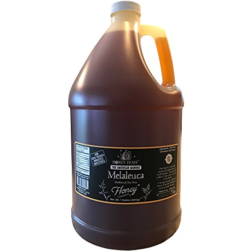 The American Manuka - Florida Melaleuca Honey from the everglades - Trees originally from Australia. 1 Gallon Jug. Raw, Unheated, Unfiltered USA Honey Feast brand honey.