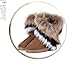 women winter warm high long snow Ankle boots faux fox rabbit fur tassel shoes