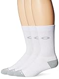 Oakley Men's Performance Basic Crew Socks 3Pk, White, Large