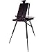 Mont Marte MEA0027 French Box Easels Paint Easel with Drawer, Wooden Pallete, Black