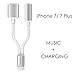 iPhone 7 Lightning to 3.5mm Audio Charge Earphone Jack Adapter Cable- Betteck Lightning Charging Port (No Music Control) for the iPhone 7 7 Plus 6S 6 iPod iPad (Silver)