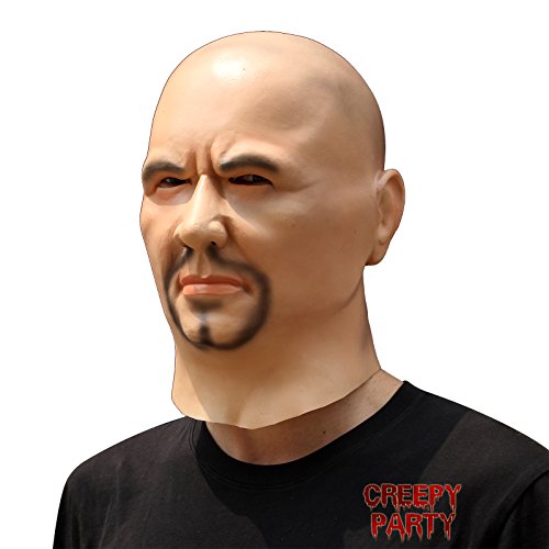 CreepyParty Deluxe Novelty Halloween Costume Party Latex Human Head Mask Strong Man