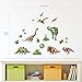 DECOWALL DS-8034 Watercolour Dinosaur Kids Wall Stickers Wall Decals Peel and Stick Removable Wall Stickers for Kids Nursery Bedroom Living Room (Small) d?cor