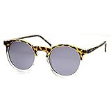 zeroUV - Classic Lux P3 Shape Keyhole Bridge Metal Rivet Circle Round Sunglasses