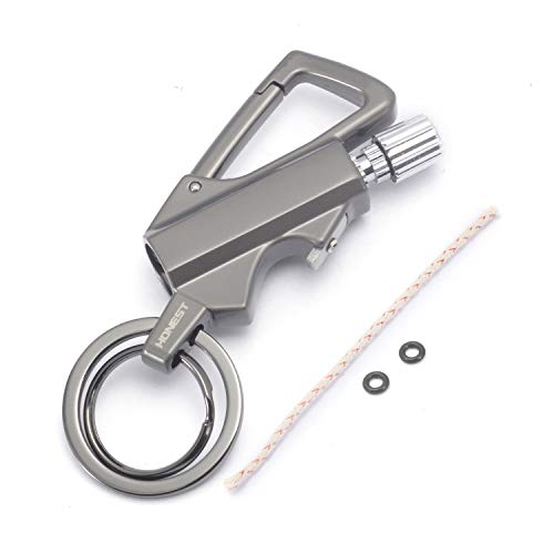 elepdv Permanent Match Keychain Lighter Forever Flint Fire Starter with Bottle Opener, Emergency Survival Gear for Camping Hiking Outdoor Adventure