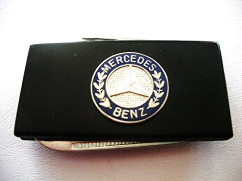 Mercedes Benz Black Stainless Steel Money Clip with Knife & Nailfile in Body of Clip