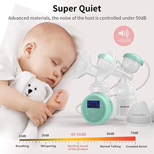 DoubleÂ ElectricÂ BreastÂ Pump,Â ComfortÂ BreastfeedingÂ BreastÂ PumpÂ MilkÂ StorageÂ Bottle,Â 9Â AdjustableÂ SuctionÂ LevelsÂ withÂ 3Â Modes,Â RechargeableÂ BatteryÂ USBÂ ChargingÂ VoiceÂ Guide,Â BPAÂ Free (Mint Green)