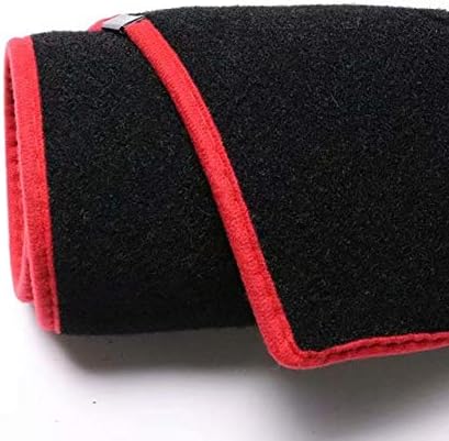 Amazon ダッシュボードカバーダッシュマットボードパッドカーペット Dashmat インテリアマット日産マーチマイクラ K13 10 16 Black And Red Edge 内装パーツ 車 バイク