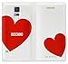 Samsung Red Heart Moschino Flip Wallet Case for Galaxy S5 - White