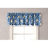 Laura Ashley Emilie Cotton Curtain Window Valance Yellow Cornflower Blue