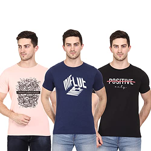 Aspirer Mens Printed Round Neck T-Shirt 