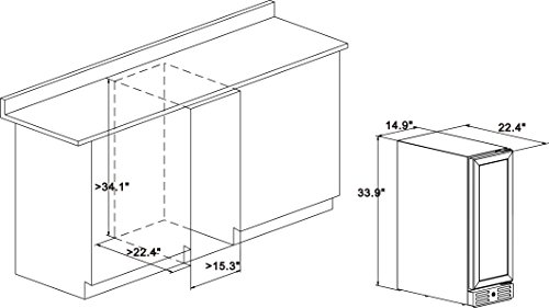 Kalamera-15-Wine-Cooler-and-Fridge-30-Bottle-Built-in-Wine-Refrigerator-For-Kitchen-or-Bar-with-Blue-Interior-Light-Temperature-Memory-Function