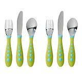 Gerber Stainless Steel Tip Kiddy Cutlery Set, 2 Sets - Green