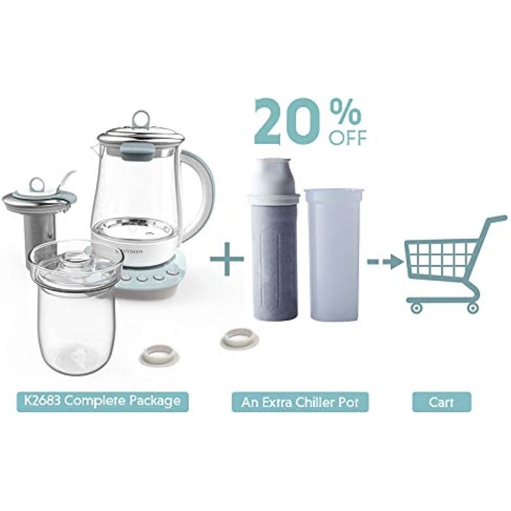 Buydeem K2683 Health care Beverage Tea Maker And Kettle Buydeem K2683 Health-Care Beverage Tea Maker Kettle, 9-in-1