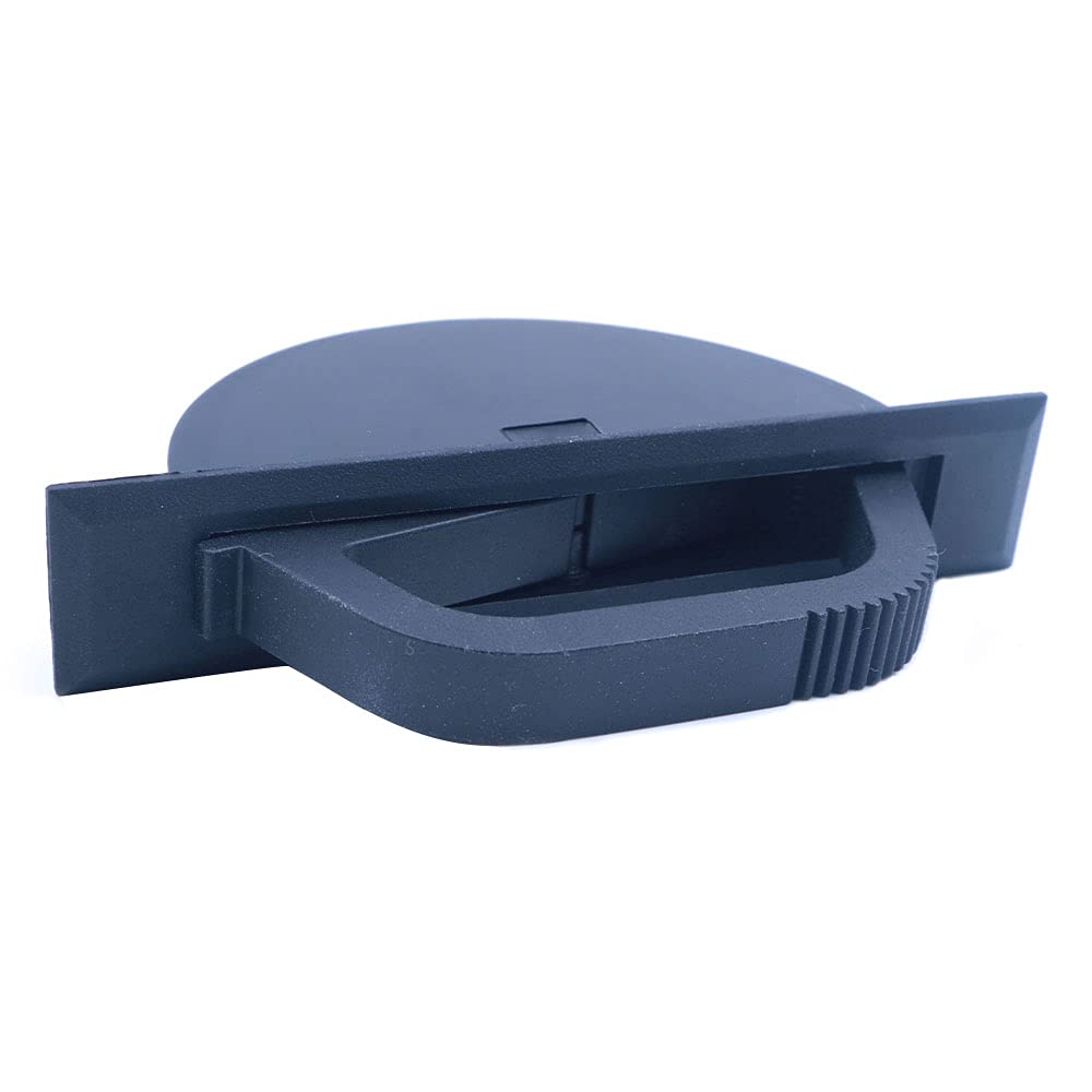 ANCLLO Plastic + Zinc Alloy Folding Black Flush Mount Handle Foldable Rotating Embedded Handle Hidden Rotary Handle