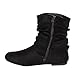 Da Viccino ED65 Women's Buckle Slouchy Flat Ankle Booties Half Size Small
