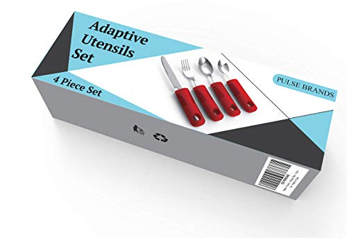 image for Pulse Brands Adaptive Utensils (4-Piece Kitchen Set) Wide, Non-Weighte