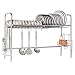 NEX Over The Sink Dish Rack, Dish Drying Rack for Kitchen Stainless Steel Dish Drainer Large Capacity with Cutting Board Holder Sink Shelf Storage Rack