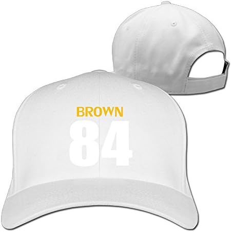 ALOQ Adult #84 Brown Football Player Baseball Caps Hat White