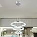 UNITARY Brand Modern Nature White LED Acrylic Dining Room Ceiling Light Fixture with 3 Rings 33W Pendant Lighting for Kitchen Island Pendant Lights Hanging Lights