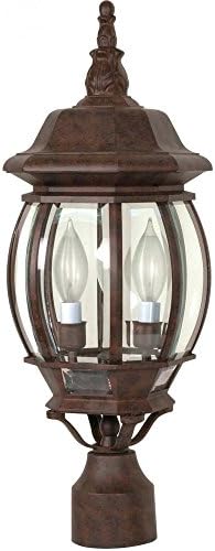 Filament Design 7778165898 Concord 3-Light Old Outdoor Lamp Post Head, Bronze