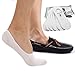 No Show Socks 8BESS GIFT Mens Socks Low Cut Non-Slip Grips (US:7-10, White-6 pairs)