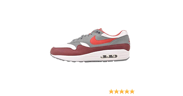 Amazon.com: Nike Men 's Air Max 1 zapatero blanco/Universidad Rojo/Gris, 11  D (M) US : Ropa, Zapatos y Joyería