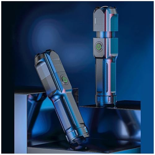 Rechargeable Torch, IPX6 Waterproof LED Flashlight 1200 Lumens 3 Modes Portable Compact Handheld Flashlight USB Rechargeable for Camping, Hiking, Emergency, Outdoor Activities