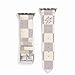 38mm (Fit for 40mm) Compatible Apple Watch Straps, Luxury Fashion PU Leather Classic Wrist Bands for Women and Men, Replacement for Apple Watch Series 4 3 2 1 38/40MM (Checker White)