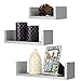 ARAD Set of 3 Floating U Shelves in Grey Finish