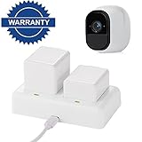 Charger Station for Arlo Rechargeable Battery - Dual Charger for Arlo Pro/Pro 2, Arlo GO and Arlo Light, with Quick Charge Power Adapter and Type-C Cable, Upadated Version,FCC & UL Certified