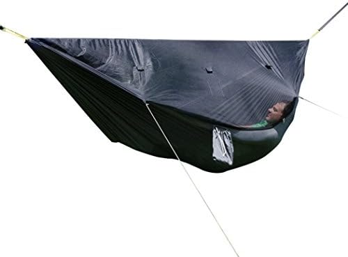 GO! Outfitters Camping Hammock with Built-in Mosquito Net, Gray