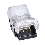 QIJIE 5050 RGB LED Strip Connector 4 Pin for Waterproof 10mm Flexible Tape Light, Board To Wire (22~20AWG), Applicable To Digital Strip WS2813, Terminal Only, No Wire Included, Pack of 10 PCS