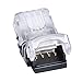 5050 RGB LED Strip Connector 4 Pin for WATERPROOF (EPOXY or PU COVER ONLY, NOT TUBE, NOT SILICON COVER) 10mm Flexible Tape Light, Digital Strip WS2813,WS2815, Board To Wire (22~20AWG), No Wire, 10 PCS