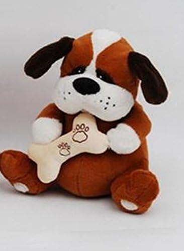 Linzy Toys 9" Plush Dog Coin Bank - Black/ Brown, Black/ Brown