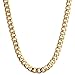 CrazyPiercing 18K Gold Chain Necklace Stainless Steel Gold Plated Necklace 19”/24” Thick Gold Chain Necklace for Men Women
