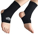 Copper Infused Compression Recovery Ankle Brace Sleeve, Plantar Fasciitis Sock, Ankle Arch Support - 2 pcs set (L)