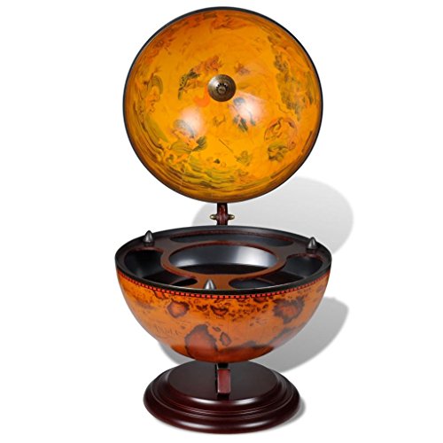 image for BLXCOMUS Tabletop Bar Globe with Embowed Stand Wine Liquor Table Stand