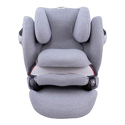 JYOKO KIDS Funda de algodón para silla de coche compatible con Cybex Pallas M - S Fix y Pallas B - Fix (Grey Stone) — image 1