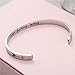 Bracelets Inspirational Gifts for Women, Inspirational Bracelet Cuff Bangle Mantra Quote Keep Going Stainless Steel Engraved Motivational Friend, Encouragement Jewelry for Teen Girls Kids Men