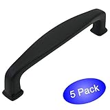 Cosmas® 4389FB Flat Black Modern Cabinet Hardware Handle Pull - 3